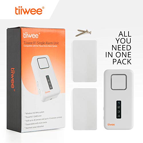 tiiwee X1 Alarmsirene für das tiiwee Home Alarm System - Zur Erweiterung von Tiiwee X1 Sirenen-basierten Systemen - Für den Innenbereich - Alarmanlagen - Sicherheitstechnik Einbruchschutz