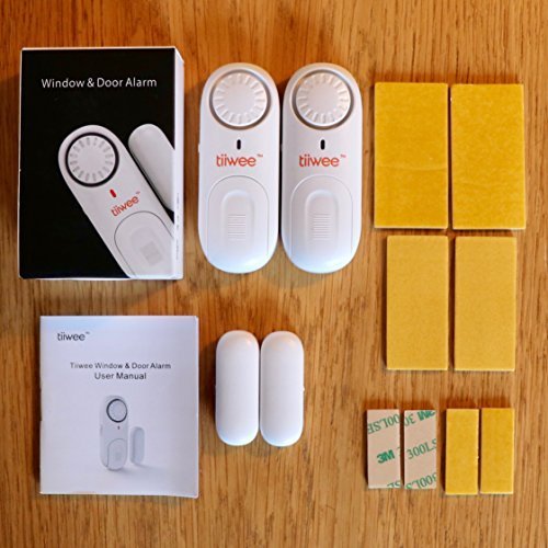 tiiwee Fensteralarm Türalarm 120 dB Einbruchschutz - 2er Set mit Batterien