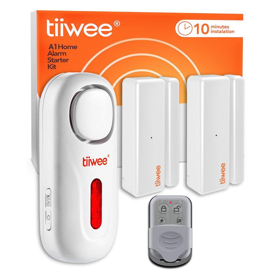 tiiwee A1 Alarmanlage fürs Haus - Fensteralarm Türalarm mit Fernbedienung - Alarmanlage Wohnung, mit Kabellos, Weiß